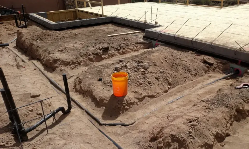 new construction lot plumbing
